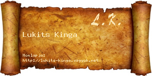 Lukits Kinga névjegykártya